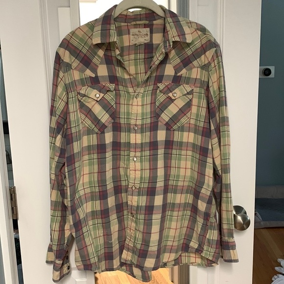 Western Plaid Shirt with‎ Pearl Snaps - Picture 1 of 9
